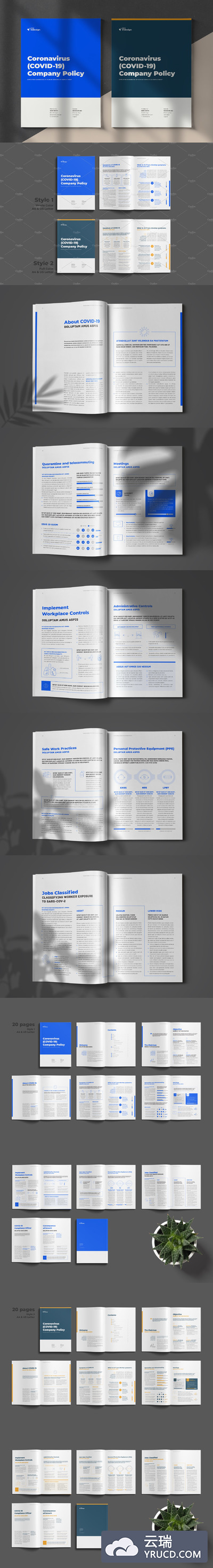 简约专业的项目计划书/企业提案/白皮书模板[INDD]