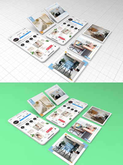 数字媒体广场-创新模型模板样机 (PSD)