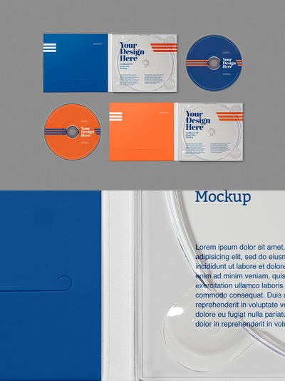 专业的CD包装设计展示样机 (PSD)
