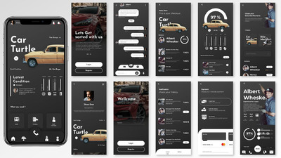 车辆服务APP UI套装下载(FIG,XD,SKETCH)