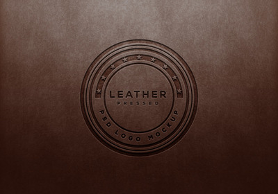 穿孔皮革印压标志样机[PSD]