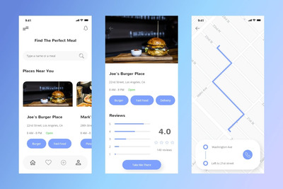 美食外卖相关APP UI(XD)
