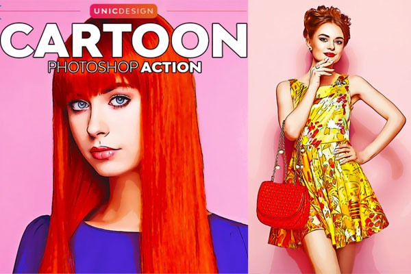 3D卡通漫画效果ps动作下载