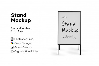 高端的黑板立牌样机[PSD]