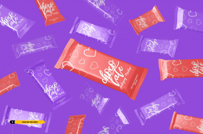 巧克力零食棒包装样机[PSD]