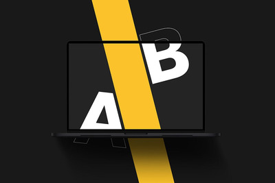 深色笔记本电脑样机（PSD）