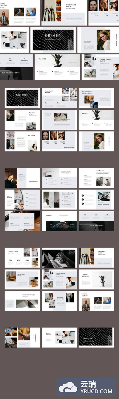 简约清新时尚优雅多用途创意powerpoint幻灯片演示模板（pptx）