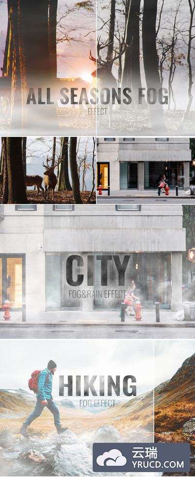 季节性雾霾/薄雾效果psd样机模板