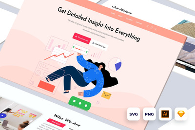 多用途多格式banner海报矢量插画设计模板SVG/PNG/AI/SKETCH