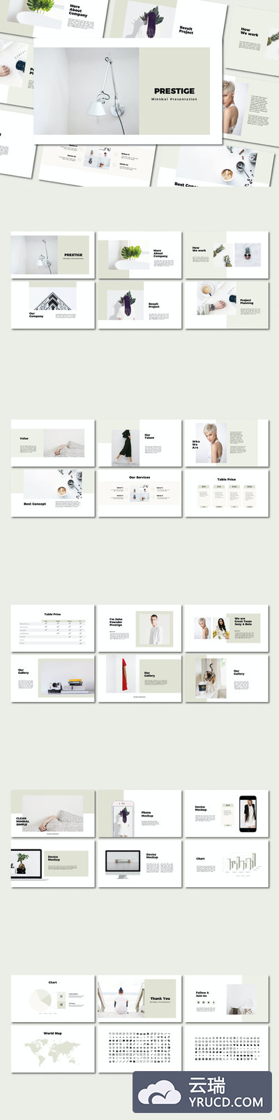 极简主义超现代PPT模板下载（PPTX）