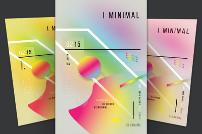 极简主义时尚海报传单模板（PSD）