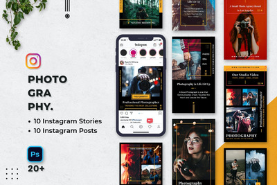 时尚高端Instagram社交媒体banner海报设计模板集合-PSD