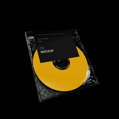 透明的CD透视图样机[PSD]