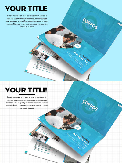 PPT创意设计展示样机（PSD）