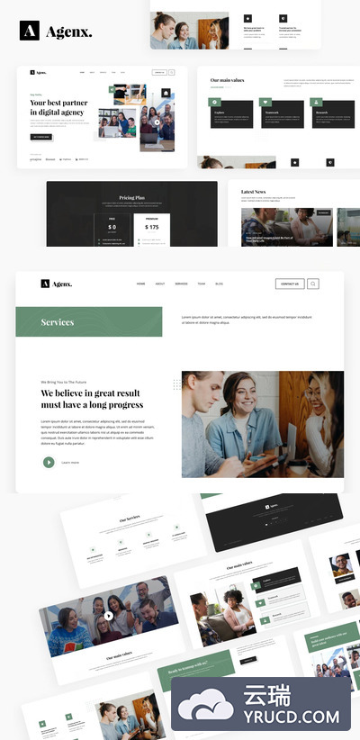 创业网站Figma PSD模板（FIG,PSD）