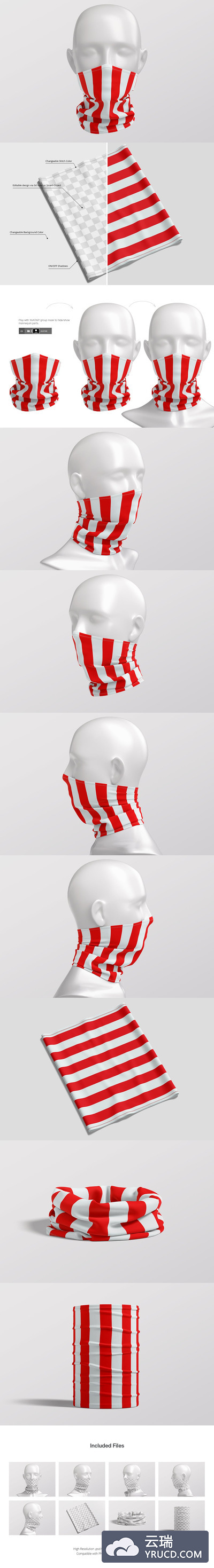 围脖图案设计展示样机（PSD）