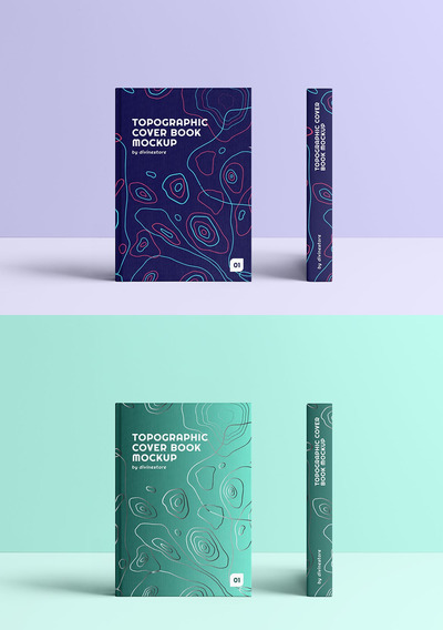 地形封面书模型样机（PSD）