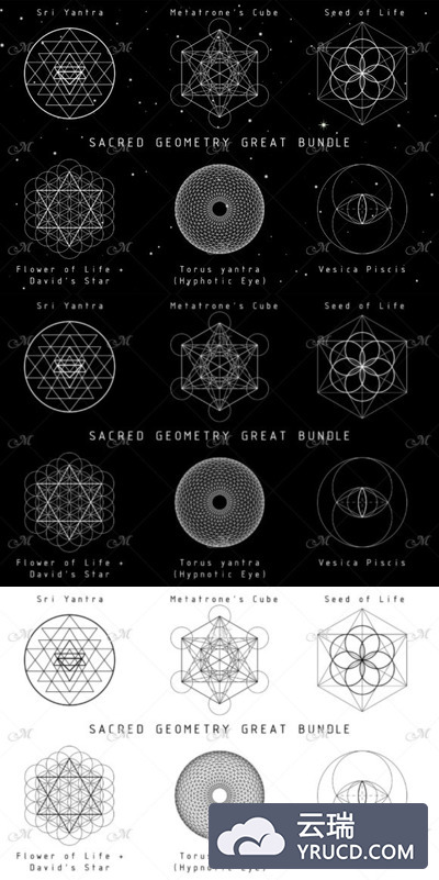 神圣几何元素矢量图形素材