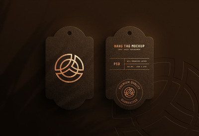豪华悬挂标签logo样机[PSD]