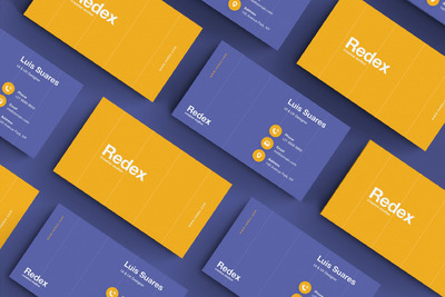 独特布局的现代概念名片模板（AI）