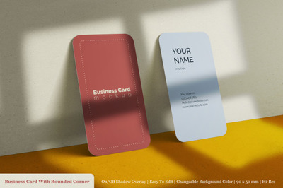 垂直现代圆角名片样机[PSD]