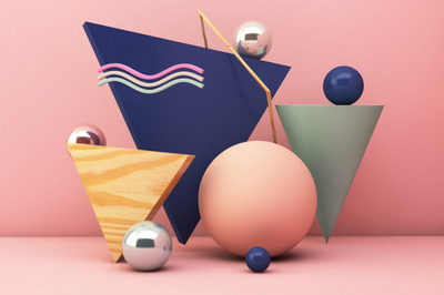 抽象的几何元素组成背景[JPG]