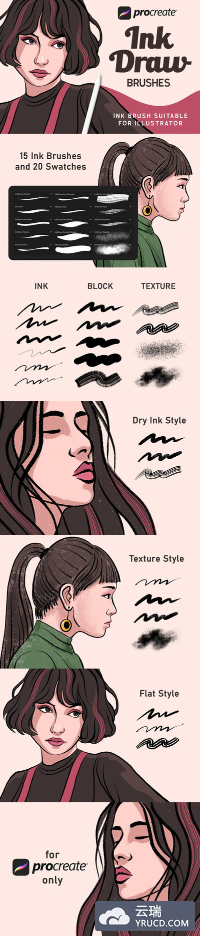 好用的多用途procreate笔刷大集合