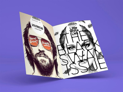 浮动打开A4杂志样机