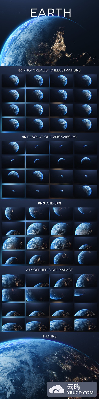 震撼的宇宙太空视角地球背景大集合