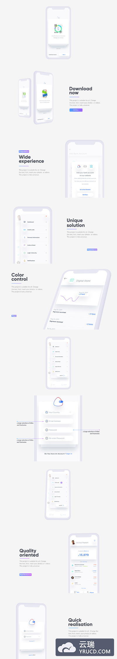 APP移动应用演示/展示视频AE模板