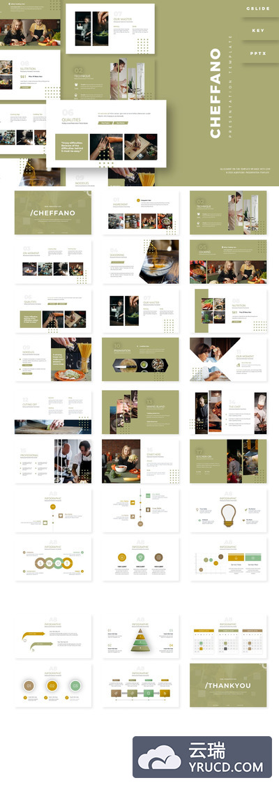 优雅时尚简约高端多用途powerpoint幻灯片演示模板（pptx）