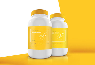 食物或药丸容器包装样机
