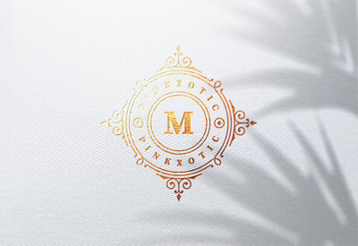 白纸上的奢华logo样机[PSD]