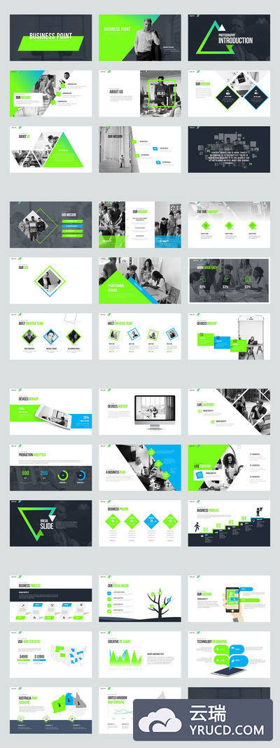 运动风格时尚PPT模板（PPTX）