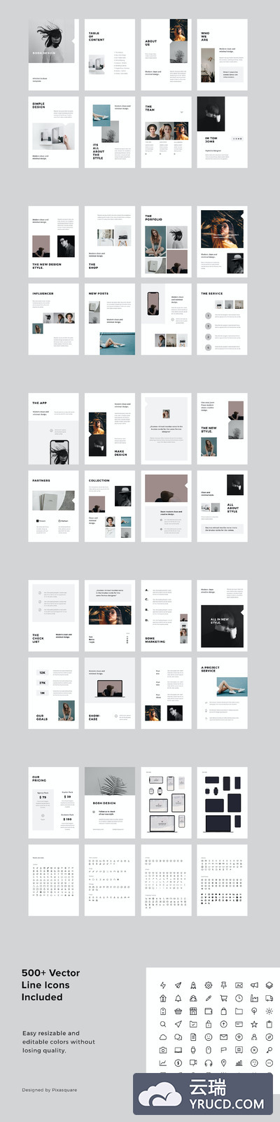 垂直版本的PPT模板（PPTX）