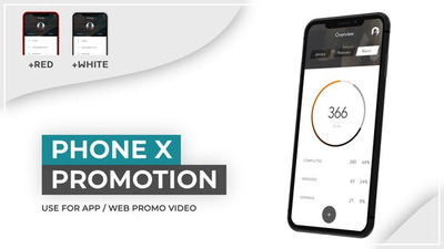 现代时尚的手机APP动态视频功能展示样机（AEP）