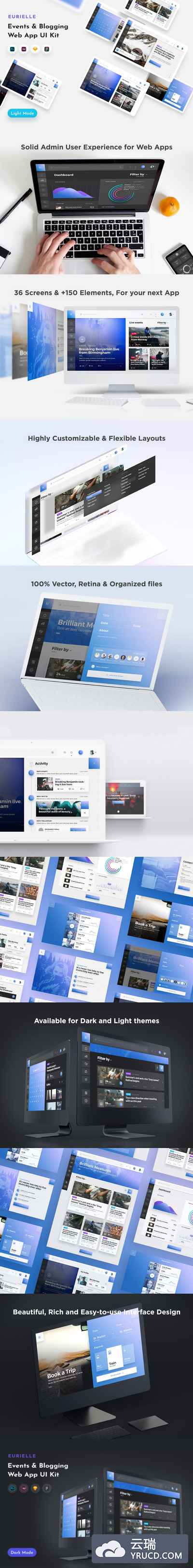 优雅现代简洁的事件Web应用程序UI套件