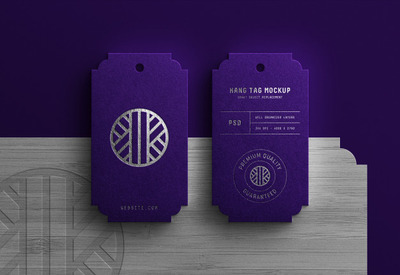 奢华吊牌上的logo样机[PSD]