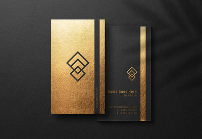 金色印压名片样机[PSD]
