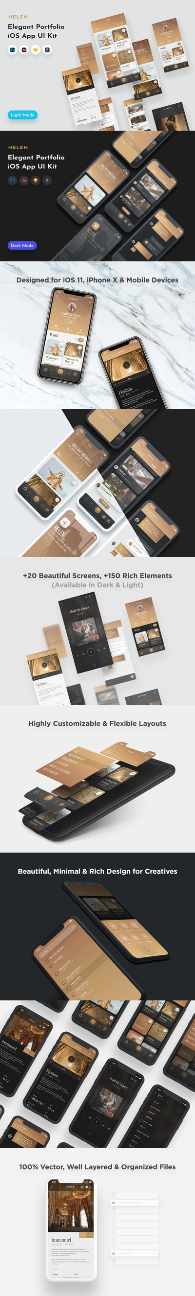精美的投资组合应用程序APP UI KITS