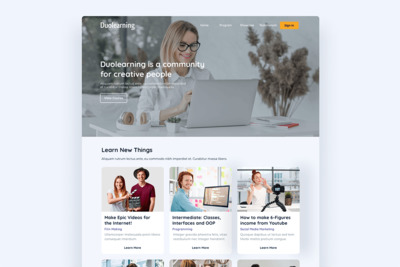 在线课程聚合网站模板下载(SKETCH,fig)