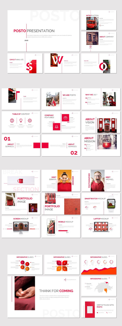 极简主义独特企业PPT模板下载（PPTX）