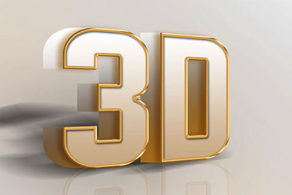 逼真的3D金色文字效果ps图层样式素材