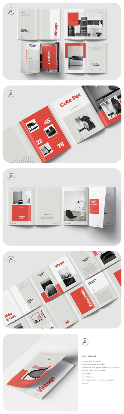 室内设计产品画册目录（INDD）