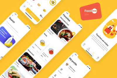 美食送餐APP UI模板下载（SKETCH）