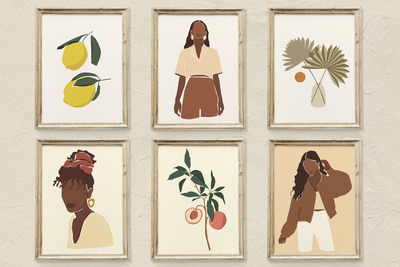 时尚高端优雅简约矢量女人海报