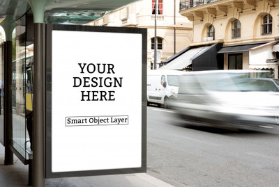 户外广告视图模型[PSD]