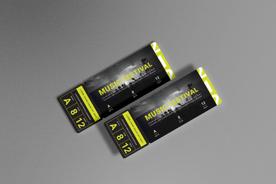 音乐会门票设计模板（AI,EPS,PSD）