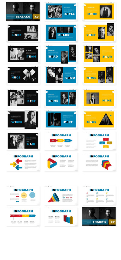 个性配色的PPT模板（PPTX）