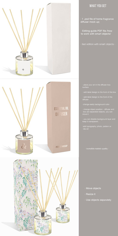 漫射家用香水模型样机（PSD）